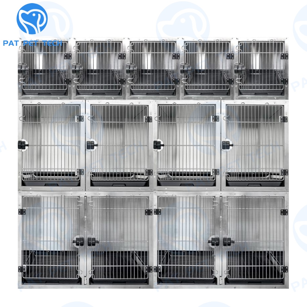 MOQ 1 in Stock Pet Cages &amp; Houses Dog Cat Cage Kennel Stainless Steel Indoor Medium Large Small Pet Cage