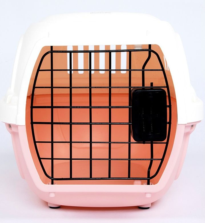 Folding Portable Pet Travel Carrier Cat Plastic Cage