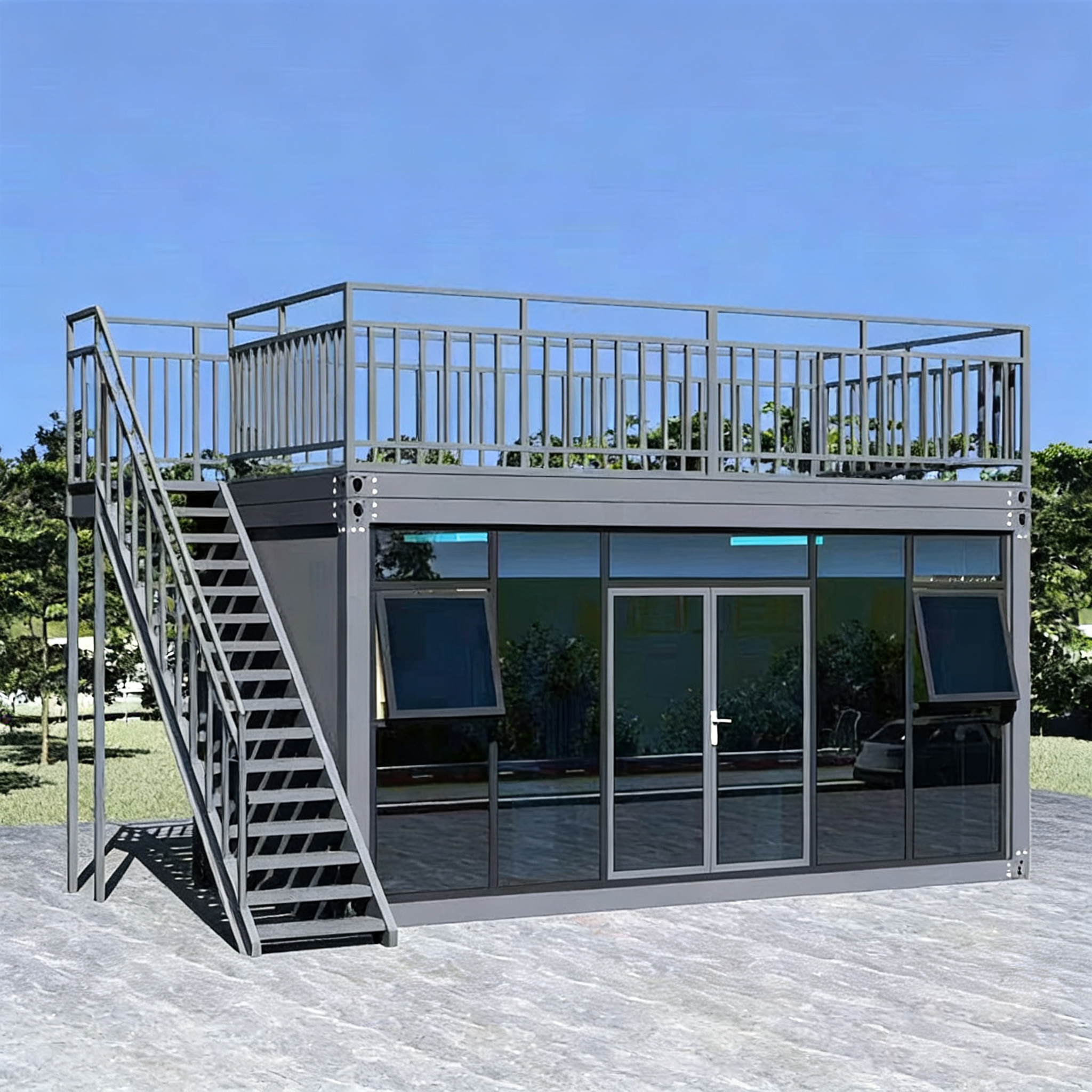 Portable Detachable Modular Steel Container House Prefab For Backyard Studio, Garden Office And Outdoor Workspace