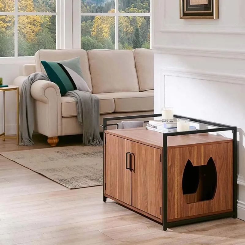 Modern Furniture Multi-Functional Hidden Pet Cat House with Door