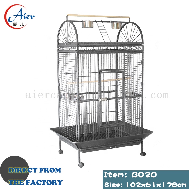 Wholesale Medium Stackable Wrought Iron Bird Cage Animal Pattern Removable Tray Easy Clean for Parakeet Finch Wedding Decor