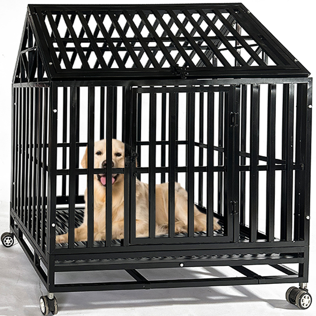 Heavy-Duty Dog Crate Detachable Square Tube Pet Cage XL Dog Cage Cat Cage Outdoor Pet Kennel for Large Dog
