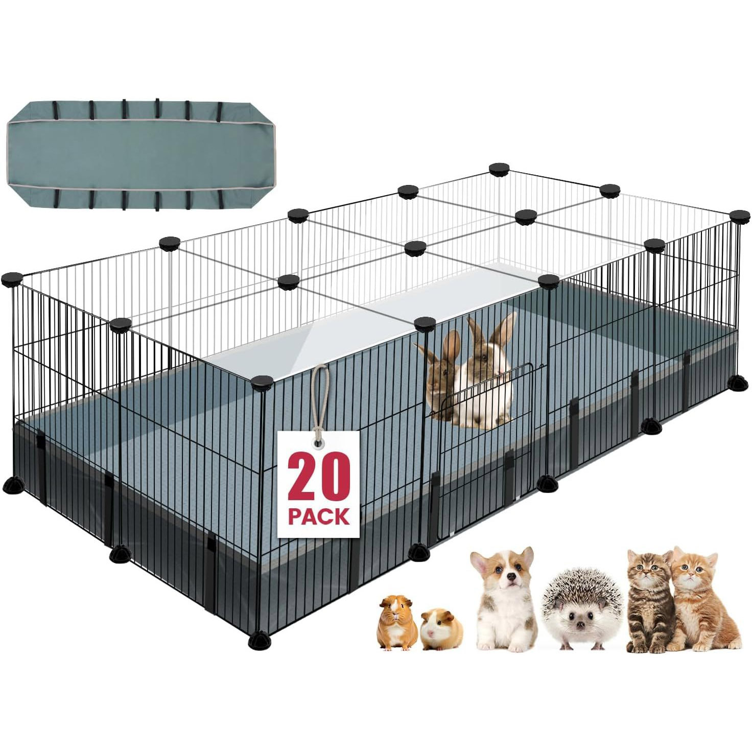 Indoor Metal Lockable Breathable Small Animal Pet Guinea Pig Cats &amp; Small Dogs Cage Collapsible Big Rabbit Rodent House Steel