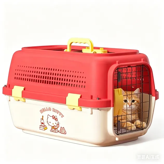 Durable Airline Approved Cat Carrier Cage for Travel and Vet Visits
