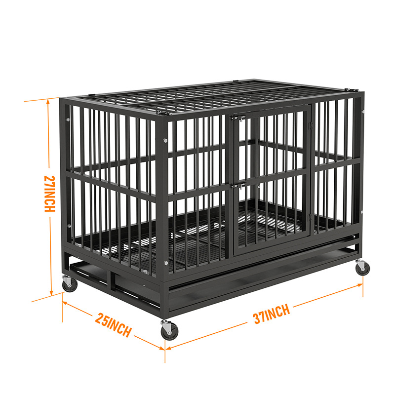 Princess Fish Large Dog Crate 48 X 38 Inch Heavy Duty Indestructible Escape Proof Kennel Foldable Lockable Dog Cages Box Packed