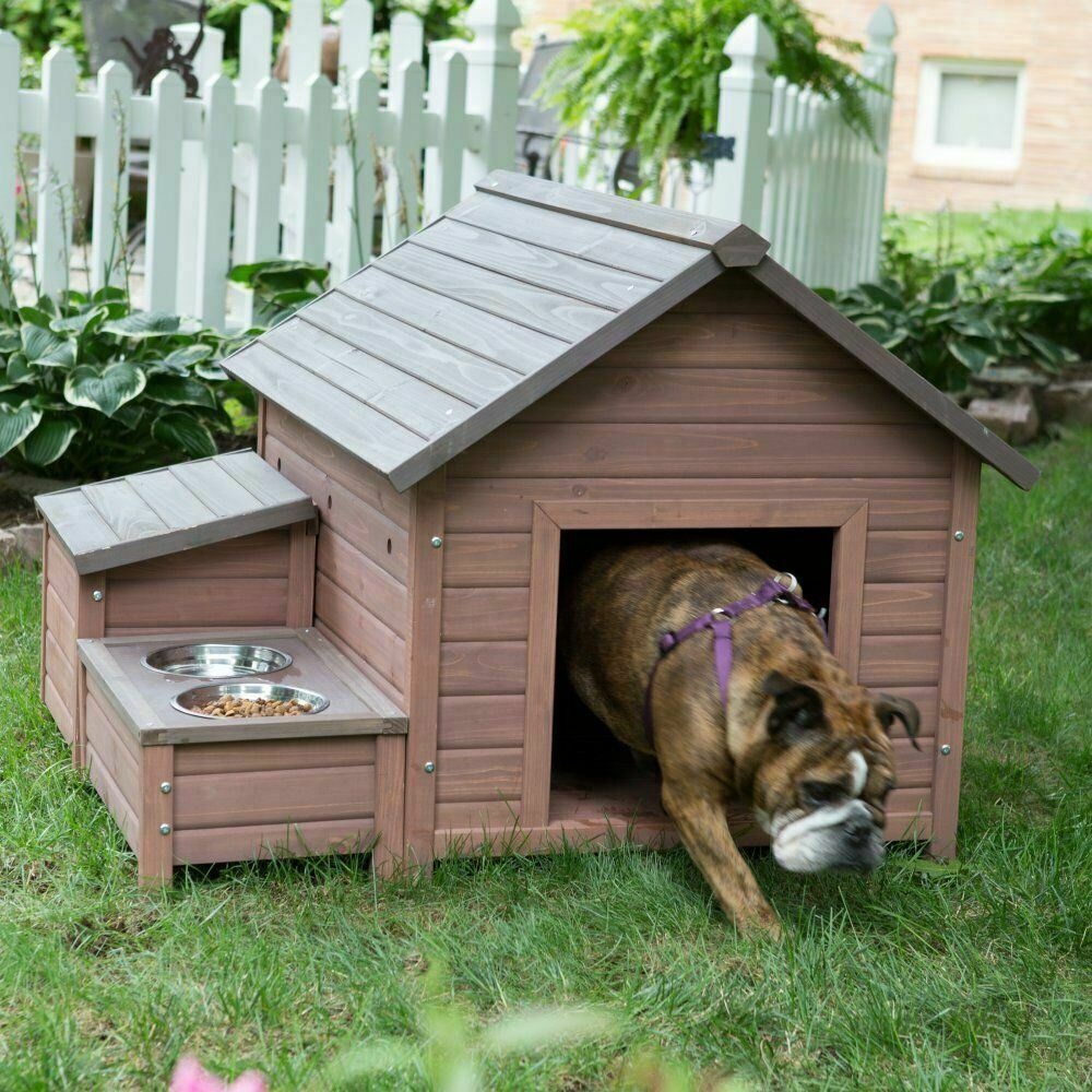 Dog Kennels Pet House Wood Outdoor Shelter Kennel Large Weather Cage Home Resistant New