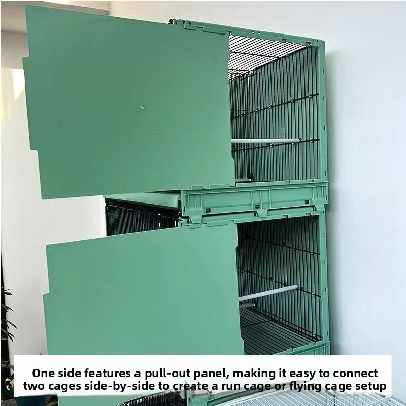 Modern Stackable Heavy Duty Large Bird Cage for Breeding with Removable Trays-for Parrots Canaries &amp; Lovebirds