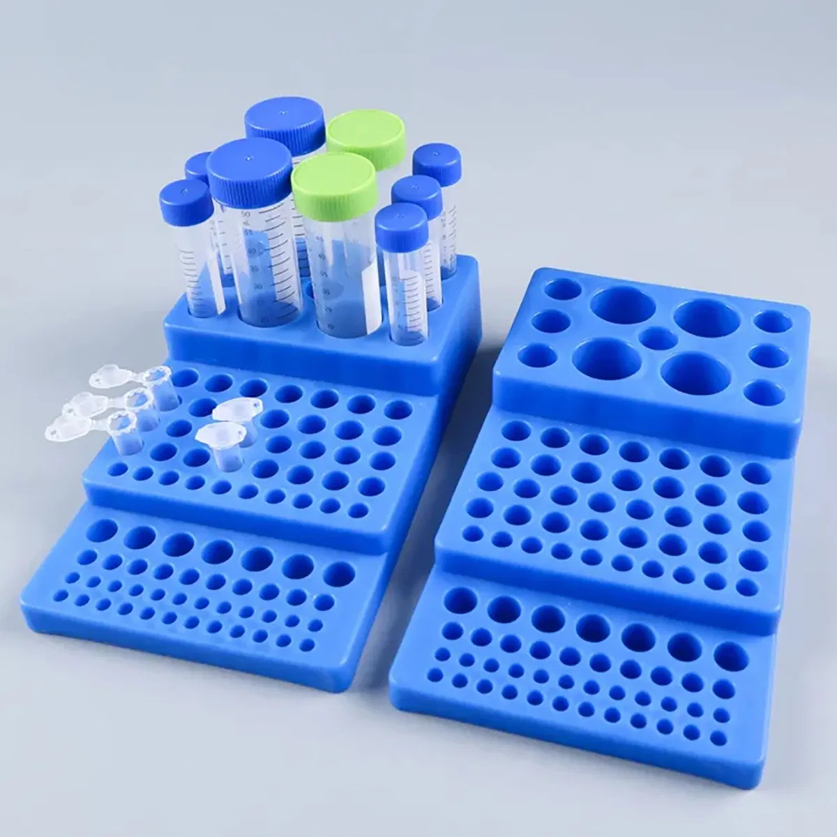 Laboratory Plastic 100 Holes Centrifuge Test Tube Rack Stand with Cover for 1.5ml/2ml Test Tube