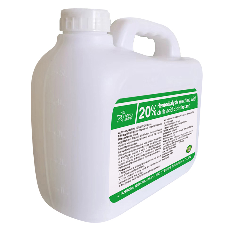 20% Citric Acid Disinfectant Solution for Effective Hemodialysis Disinfection