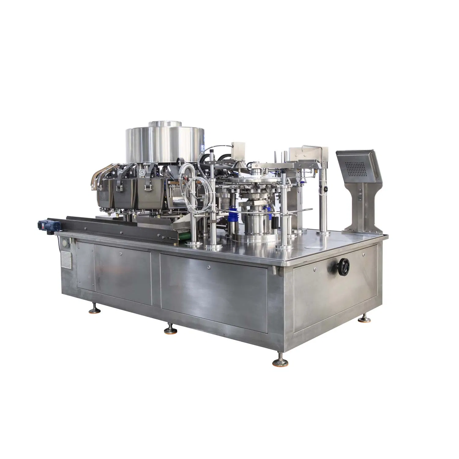 Bag-Feeding Rotary Vacuum Packaging Machine
