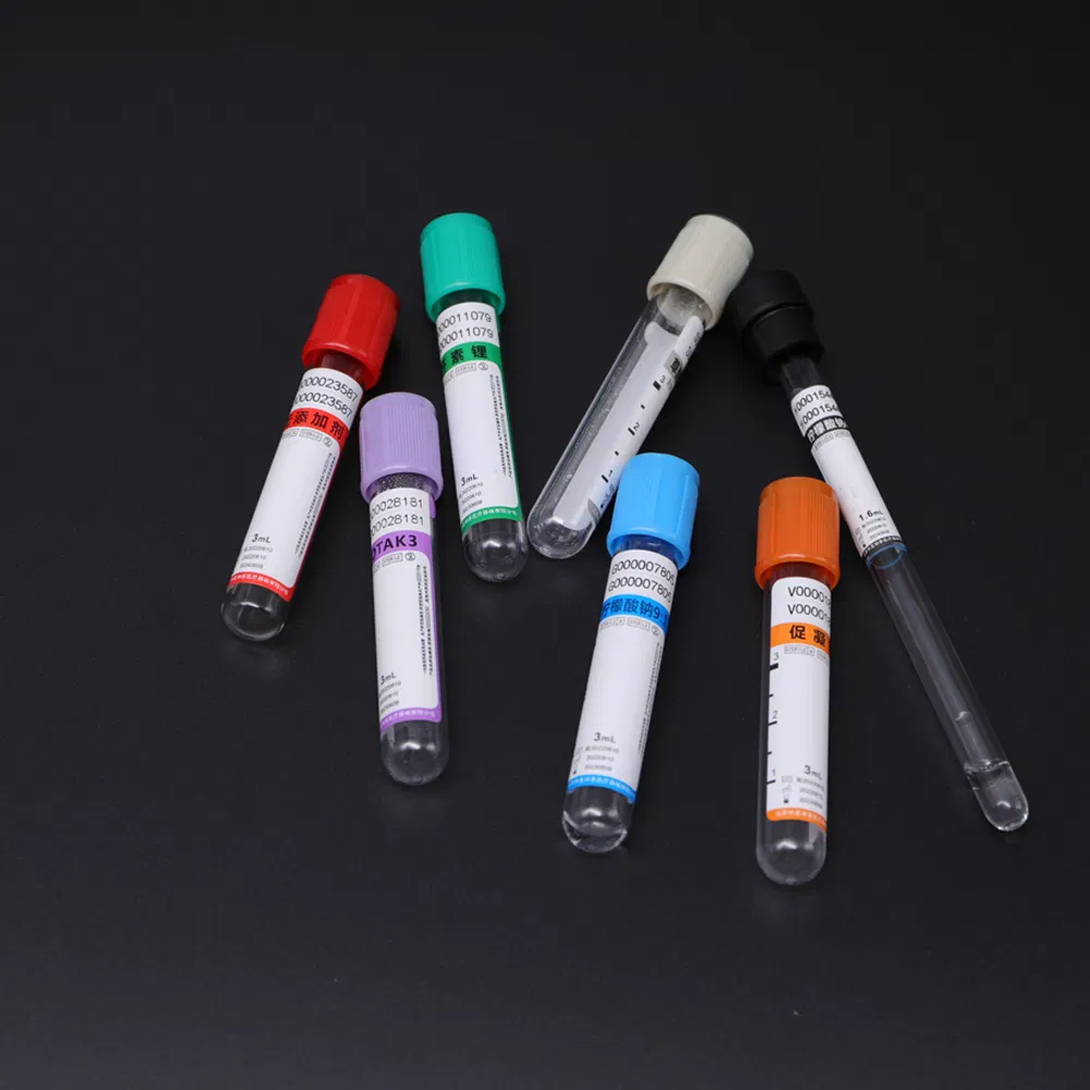 Pet/Glass 4ml 6ml EDTA Pyrogen Free Sodium Citrate Clot Activator Blood Collection Tube