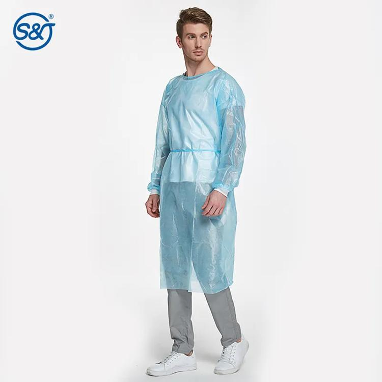SJ Disposable Isolation Gown Surgical Waterproof Disposable Non Woven Protective Gown