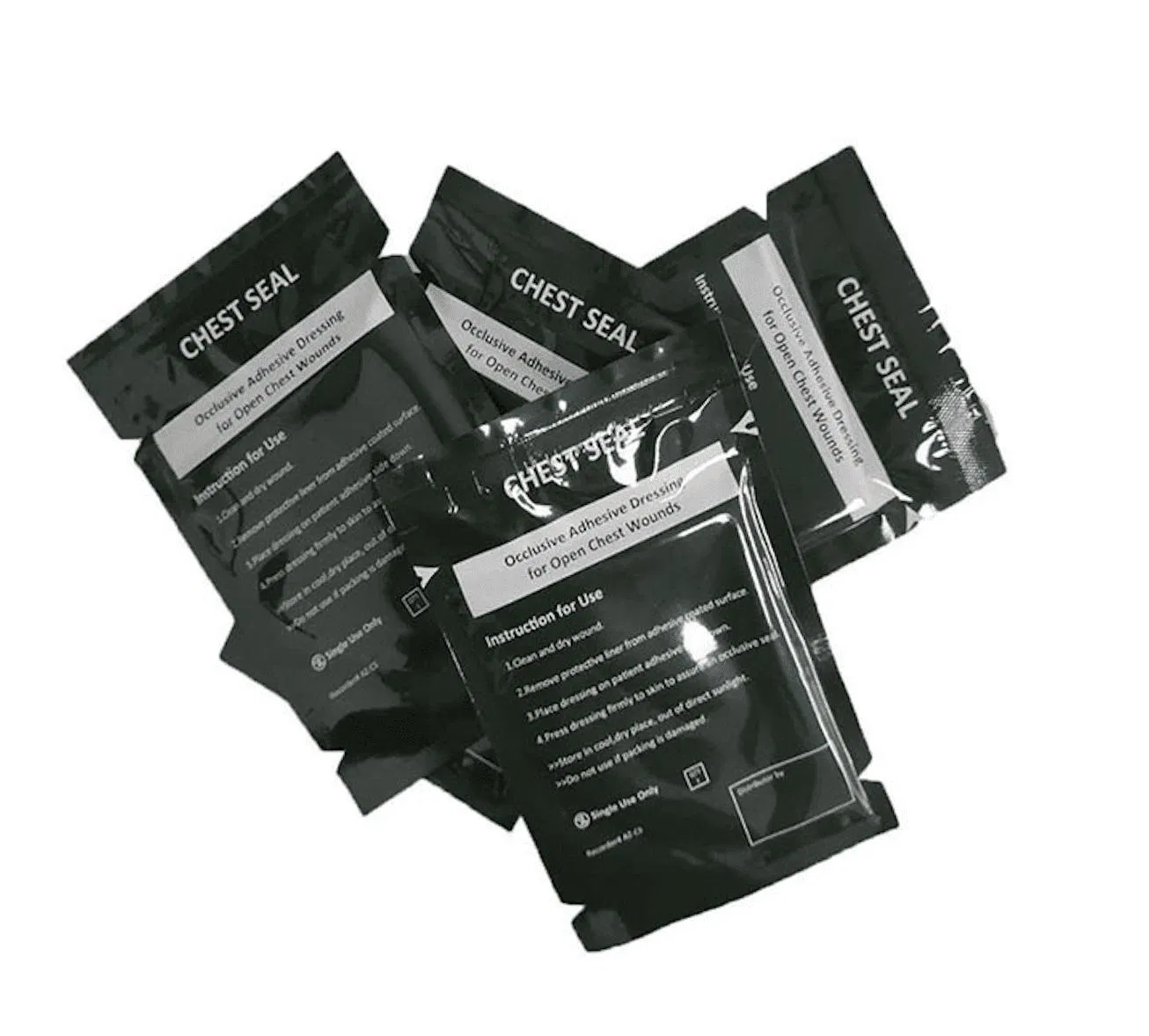 Vent Chest Seal, Emergency Trauma Dressing, First Aid Kit Sterile Chest Seal, Wound Care Ifak Supplies Chest Seal