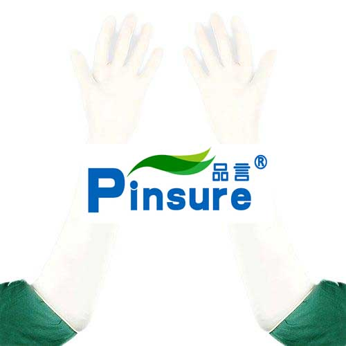 18 Inches (>400mm) Disposable Latex Gynecological / Obstetric Gloves /Elbow Length Powder or Powder Free