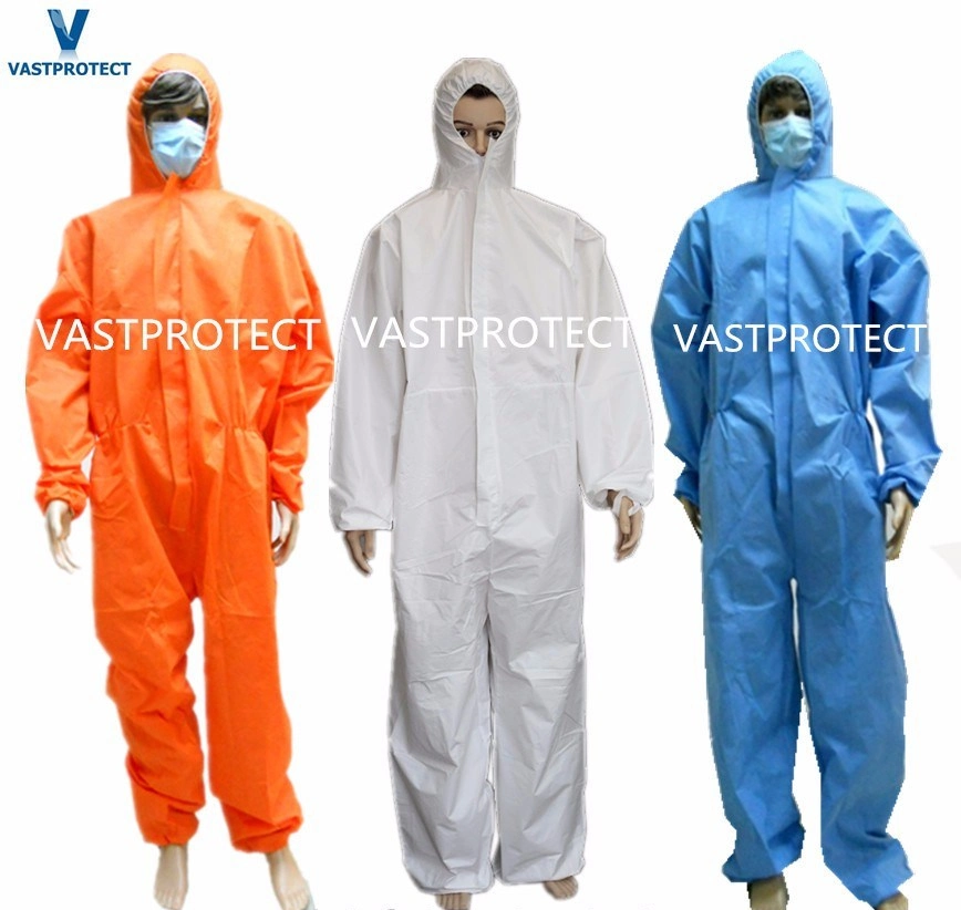 Waterproof Protective Clothing Overall Microporous Nonwoven SMS Medical Surgical Hospital Disposable Micro Film Coverall