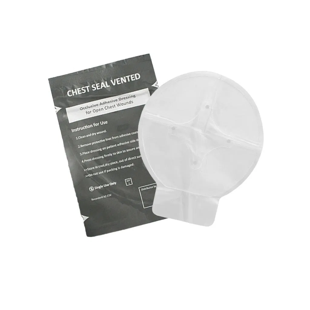 Vent Chest Seal, Emergency Trauma Dressing, First Aid Kit Sterile Chest Seal, Wound Care Ifak Supplies Chest Seal