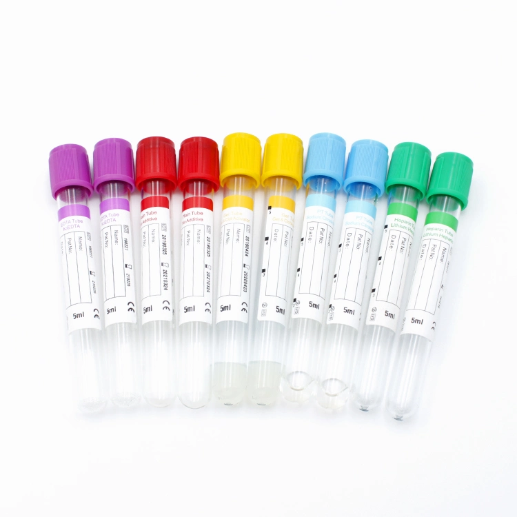 Disposable Medical Test Pet Glass Plain/Procoagulation/Gel&amp; Clot Activator/ Glucose/PT/Heparin/EDTA K2 K3/ESR Vacuum Blood Collection Tube