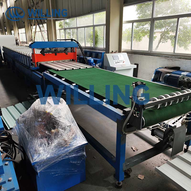 Willing Steel Roof Tile Forming Machine 0.3-2mm Rolling Thickness 1220mm Feeding Width
