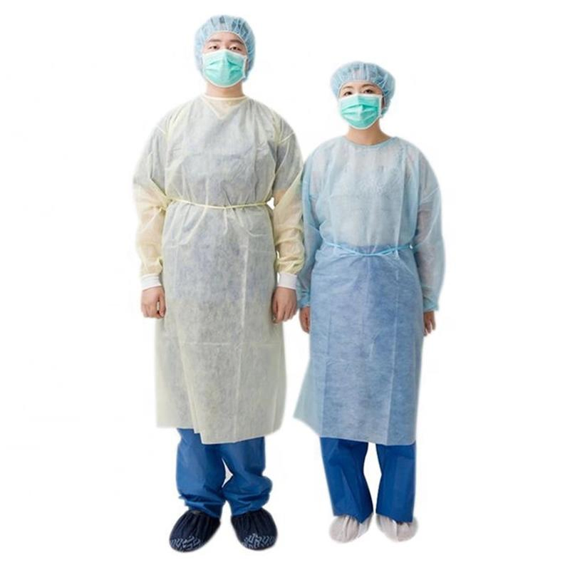 Disposable Isolation Gown Surgical Waterproof Disposable Non Woven Protective Gown