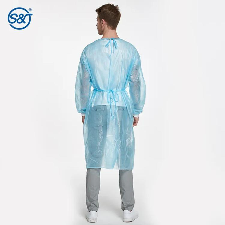 SJ Disposable Isolation Gown Surgical Waterproof Disposable Non Woven Protective Gown