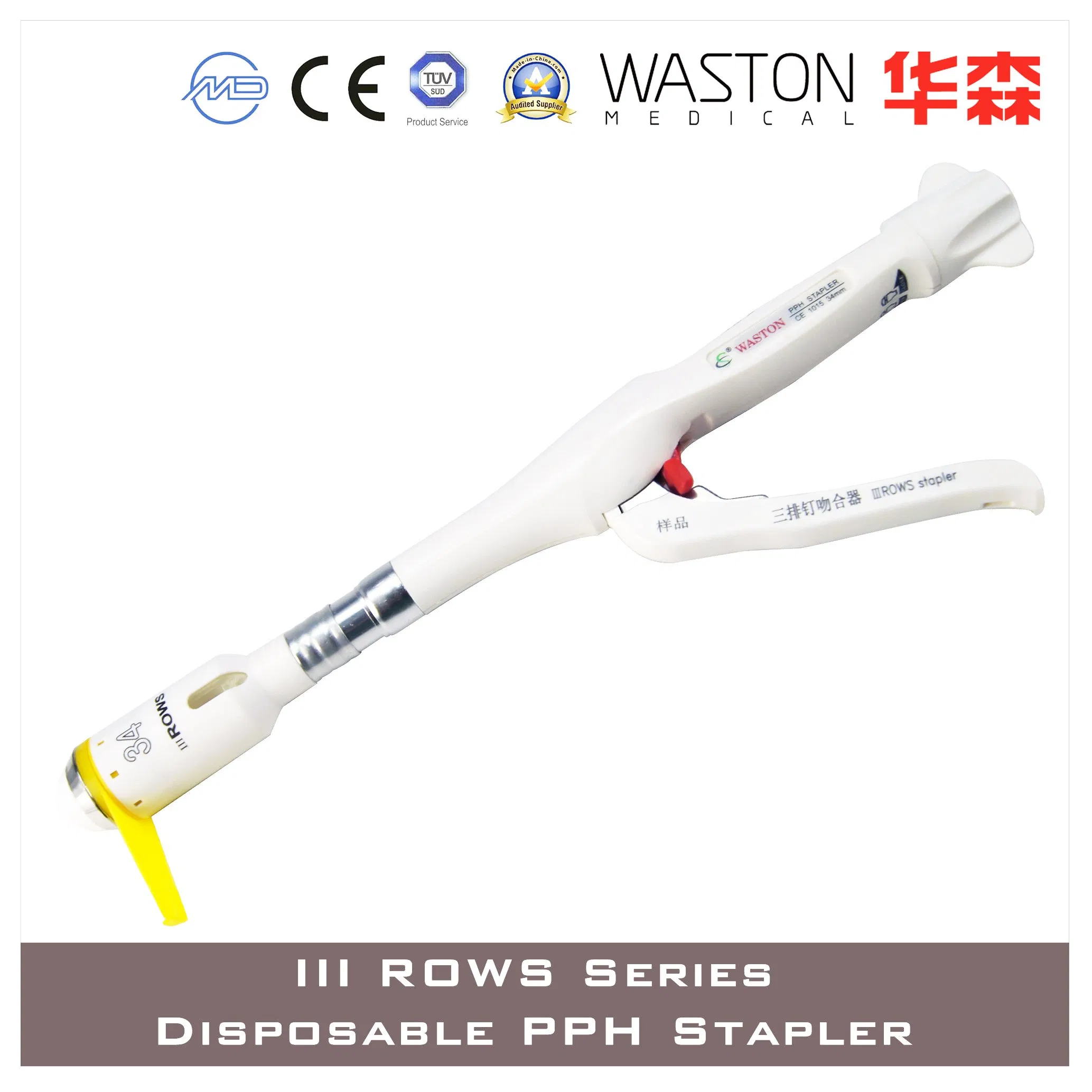 Pph Stapler, Patent 3 Rows Stapler, Laparoscopic Stapler, Disposable, Surgical Stapler, Hemorrhoid and Prolapse Staplers,