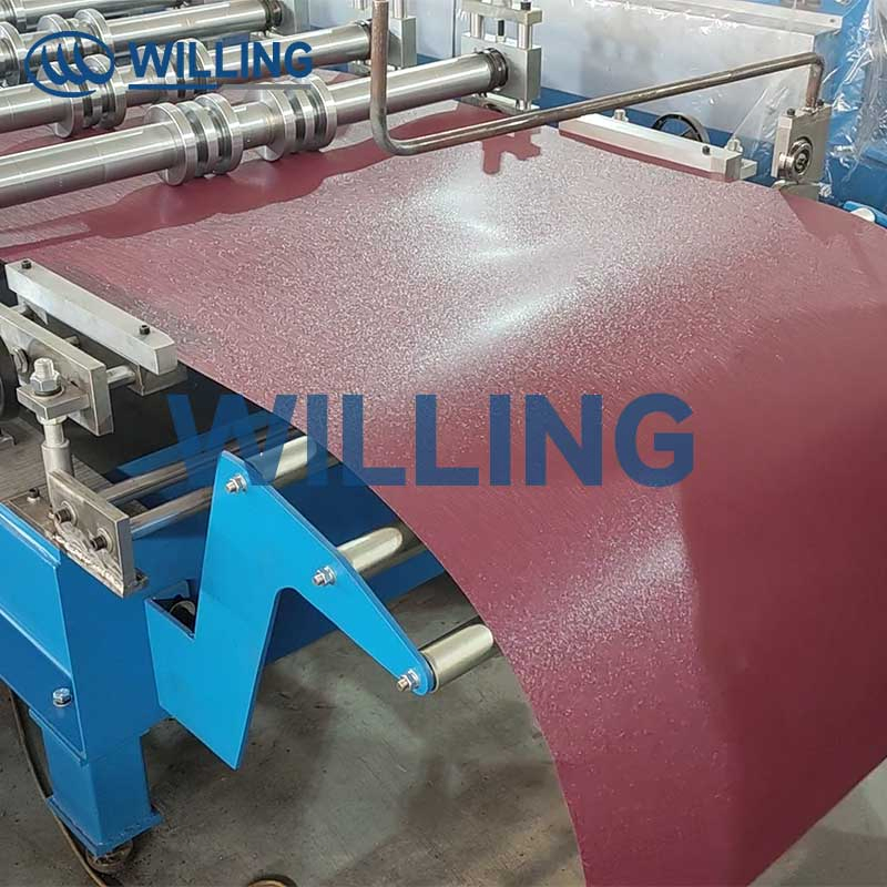Willing Steel Roof Tile Forming Machine 0.3-2mm Rolling Thickness 1220mm Feeding Width