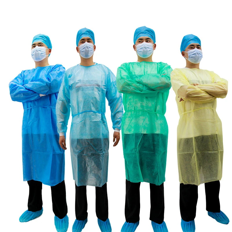 Disposable Isolation Gown Surgical Waterproof Disposable Non Woven Protective Gown