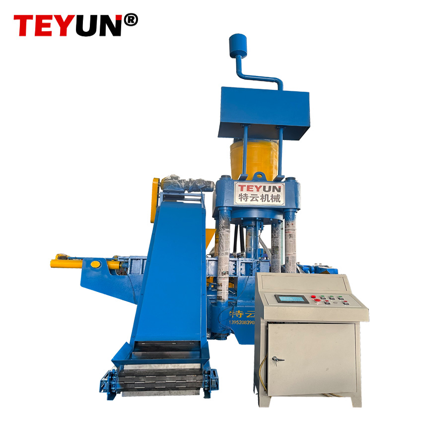 Hydraulic Automatic Feeding Vertical/Horizontal Briquette Compactor Press for Recycling Aluminum, Cooper, Iron, Steel Chips and Powder