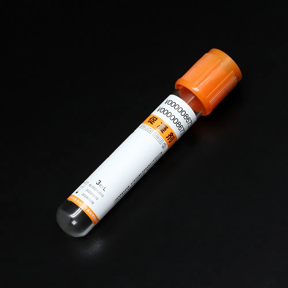 Pet/Glass 4ml 6ml EDTA Pyrogen Free Sodium Citrate Clot Activator Blood Collection Tube