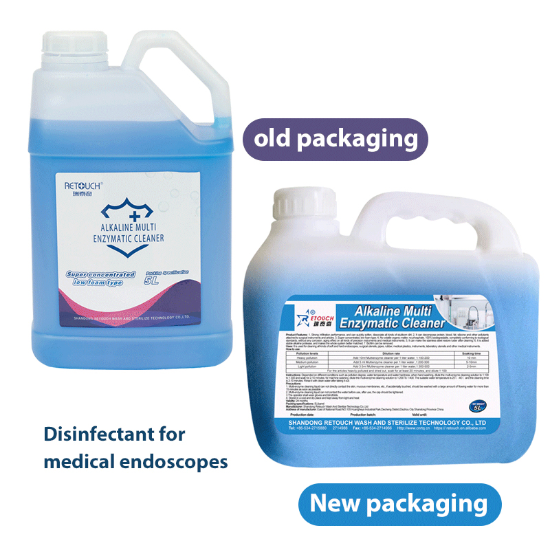 Multi Enzyme Cleaning Solution Enzymatic Medical and Surgical Instruments, and Endoscopes Disinfectant