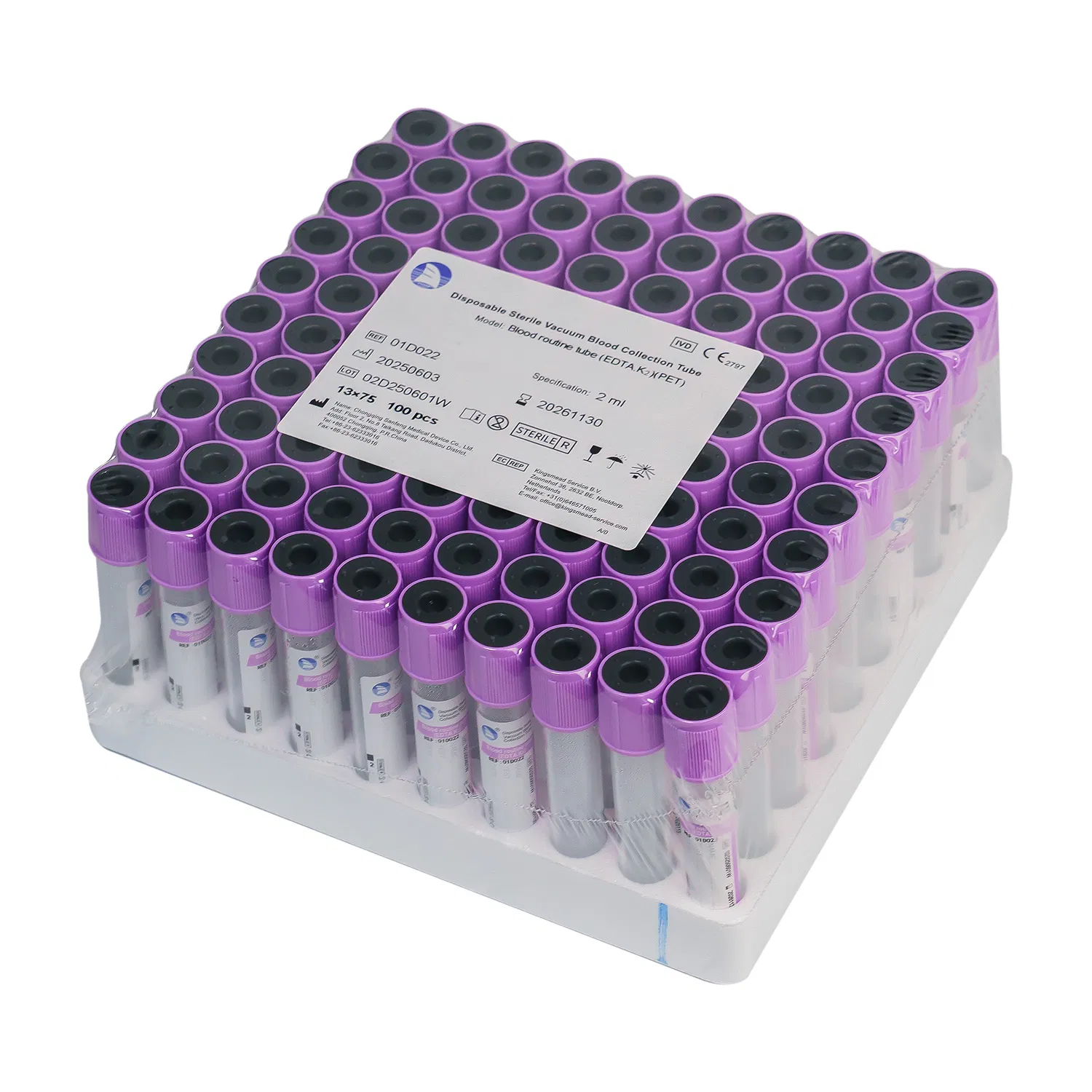 High Quality CE Marked EDTA Blood Collection Tube for Routine Test