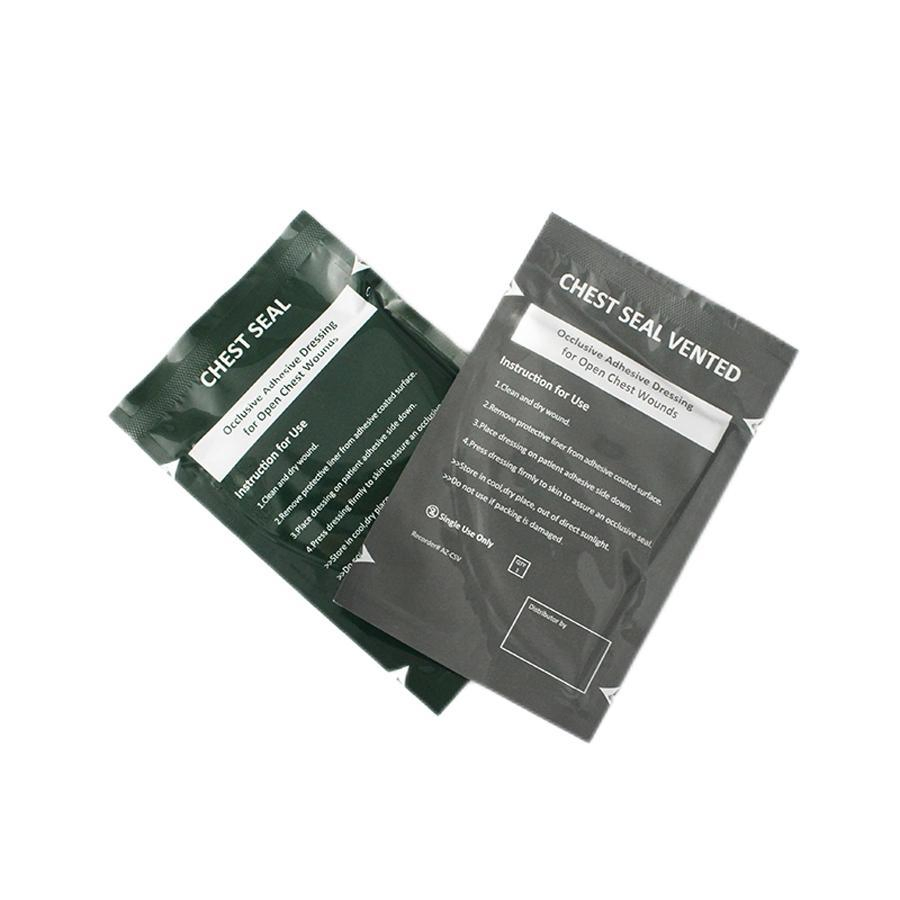 Vent Chest Seal, Emergency Trauma Dressing, First Aid Kit Sterile Chest Seal, Wound Care Ifak Supplies Chest Seal