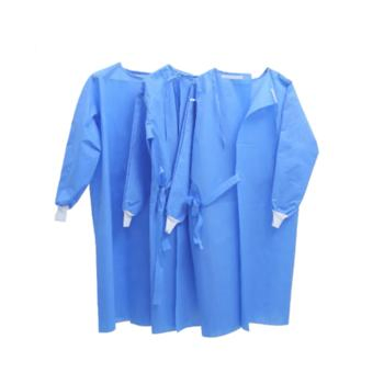 Cheap Non Woven SMS SMMS 35, 40, 45, 50, 55GSM Disposable Breathable Medical Protective Clothing Surgical Gown Surgical Apron for Hospital Clinic and Laboratory