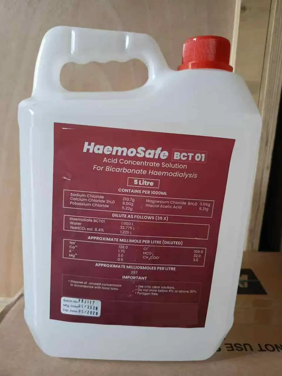 Medical 20% Citric Acid Solution Disinfectant for Hemodialysis Machine