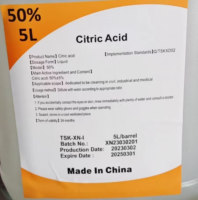 Medical 20% Citric Acid Solution Disinfectant for Hemodialysis Machine