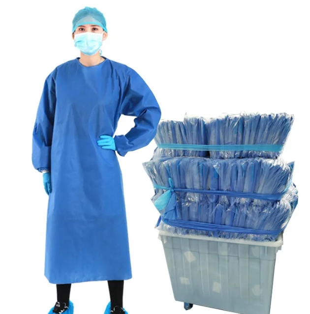 SMS/PE/PP Doctor Denta Patient Protective/Exam/Visitor Sterile Reinforced Disposable Nonwoven /Medical Surgeon Surgical Isolation Operation Hospital Clothing