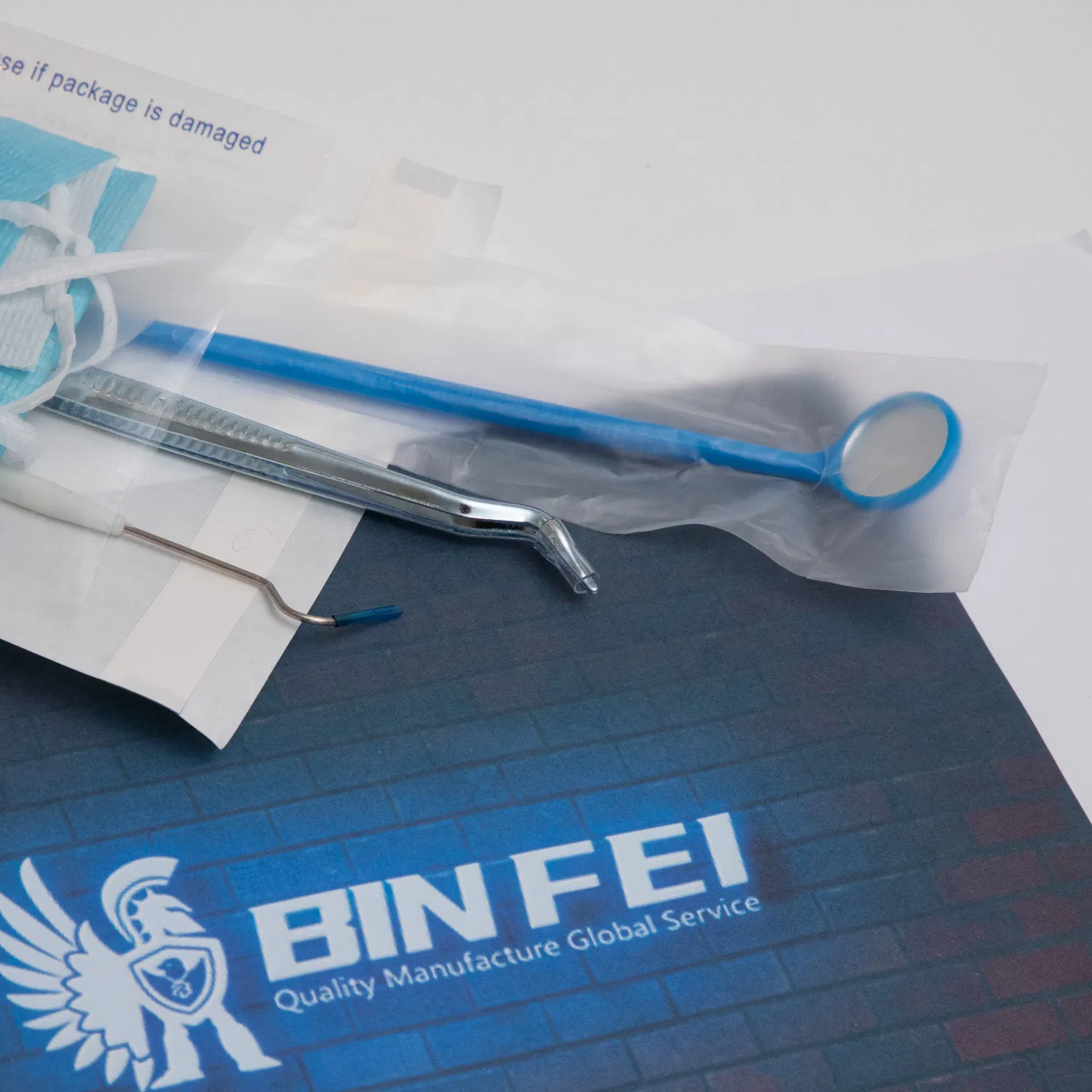 New Dental Examination Set Basic Diagnostic Kit Tool 4 PCS Stainless.