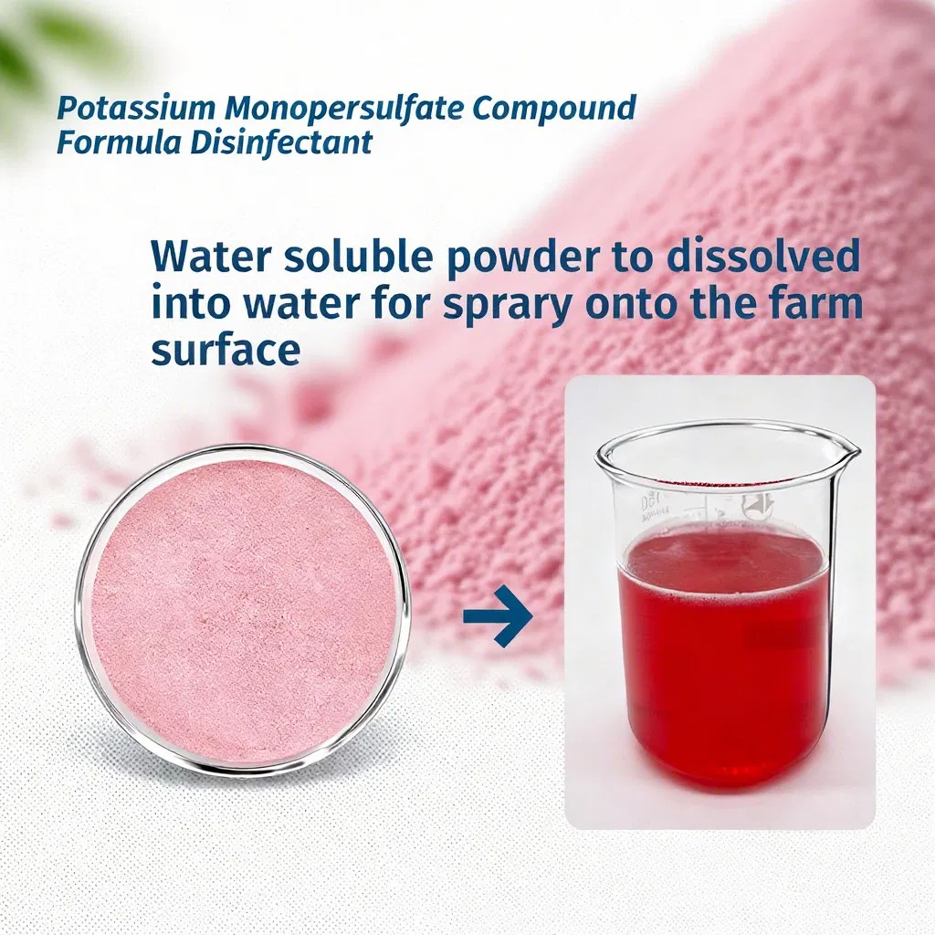 Potassium Monopersulfate Composite Salt Kmps Pmps Poultry Chicken Pig Farm Disinfectant for Water Sanitation