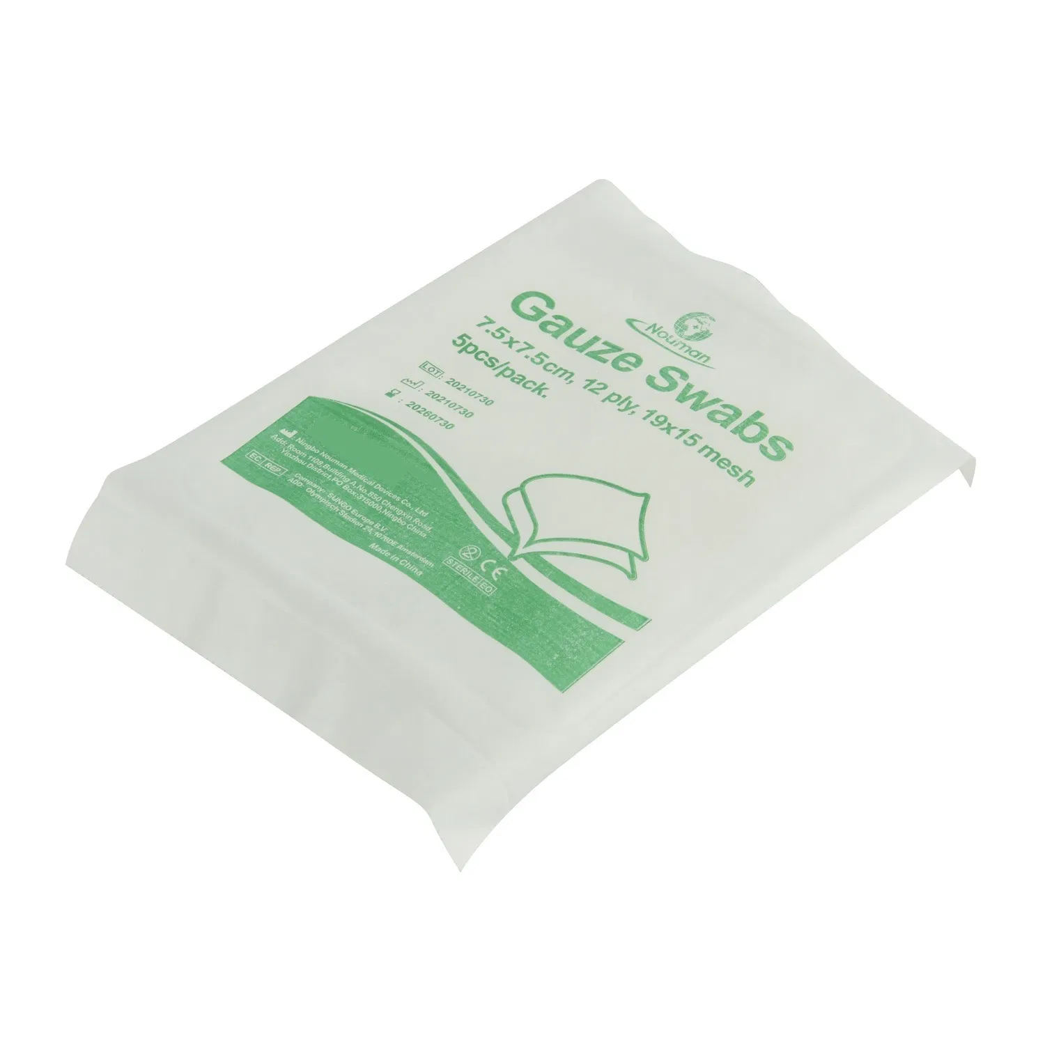 Manufacturer China Factory Disposable Surgical Medical CE FDA ISO with X Ray Folded Double Wrapping 100% Cotton Lap Sponge Gauze Sponge Sterile Gauze Swab