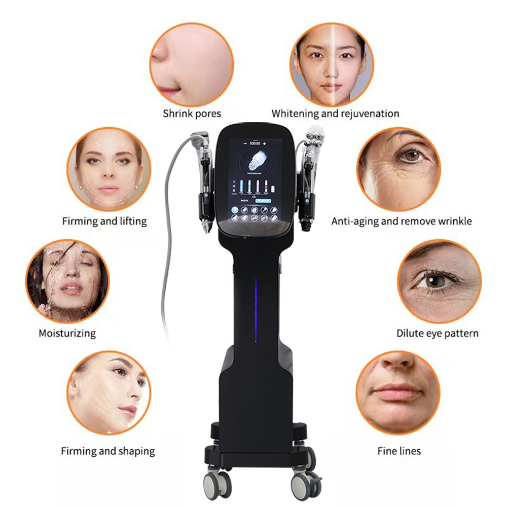 Hydro Machine 9-in-1 Aqua Peel Microdermabrasion Hydra Beauty Facial Care H2O2 Oxygenation and Glow Skin with US Plug