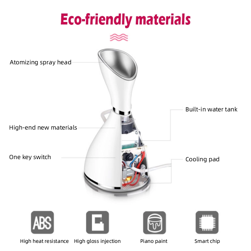 2023 Professional Face Spa Electric Nano Mini Mist Sprayer Face Facial Steamer With Warm Vapor