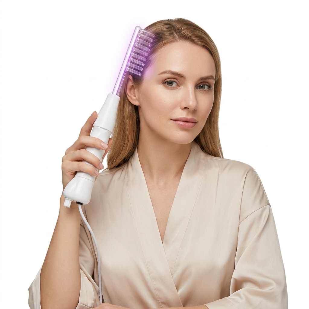 Portable High Frequency Electrotherapy Wand 4 Glass Tubes Acne Removal Multi Standard Plug Facial Beauty Device