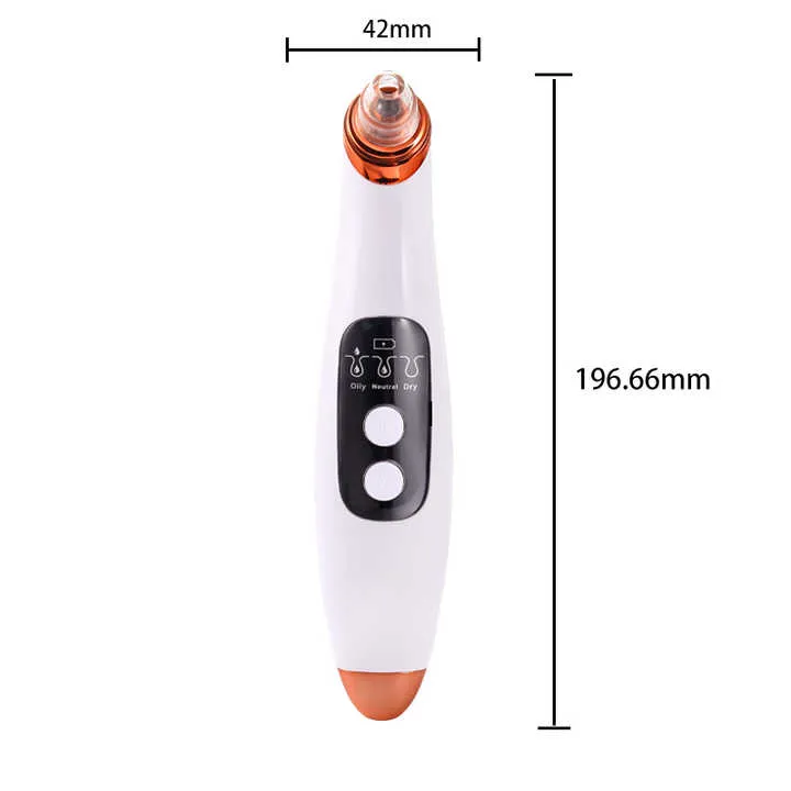 6 Probes and 3 Modes Electric Professional Rechargeable Pore Cleaner Vacuum Suction Facial Blackhead Remover