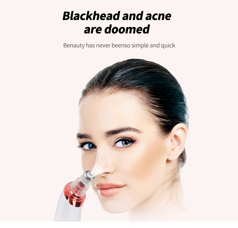 6 Probes and 3 Modes Electric Professional Rechargeable Pore Cleaner Vacuum Suction Facial Blackhead Remover