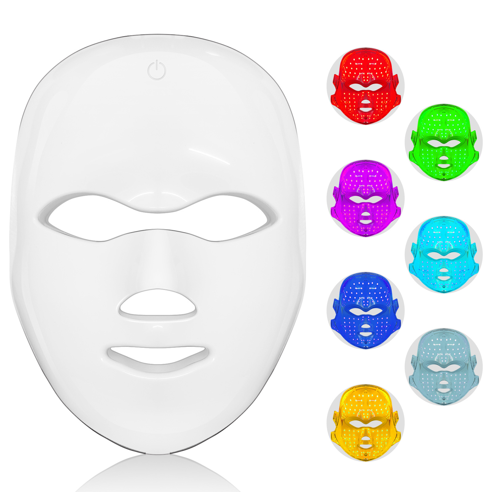 Led Mask 7-Color Wireless LED Light Therapy Anti-Aging Acne Treatment Facial Massager Skin Led Face Mask Led Facial Masks