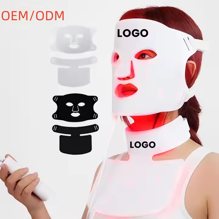 LED Light Therapy Facial Mask Red Light & Peel-Off Cream Crystal Face Mask