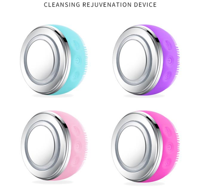 Waterproof Portable Electric Cleanser Rechargeable Silicone Face Scrub Device Facial Cleansing Brush