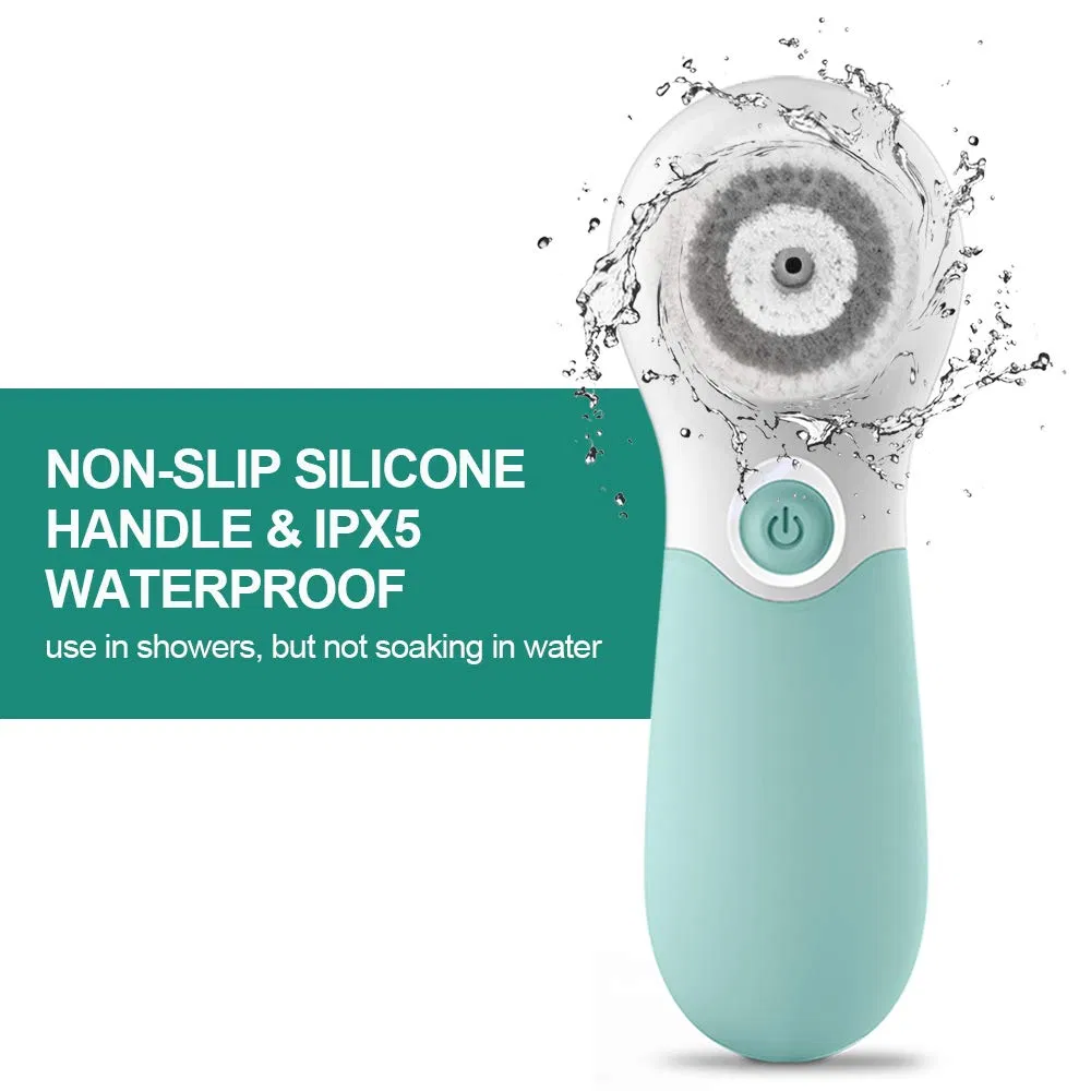 Electric Facial Cleansing Brush with 3 Interchangeable Exfoliating Heads