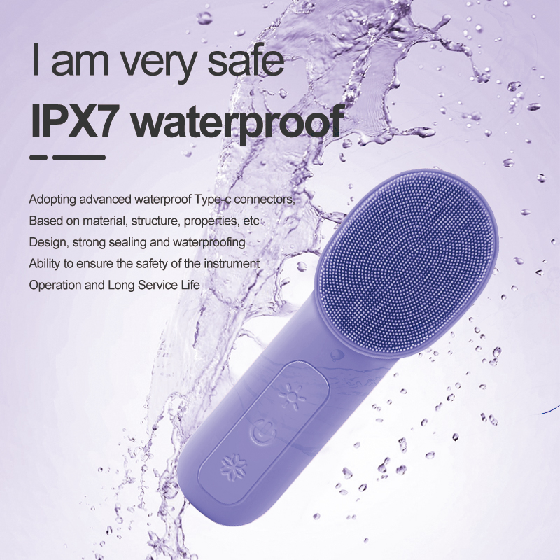 Professional Electric Face Cleansing Device Brush for Home Use Facial Cleaning Brush Silicone Face Scrubber Wash Brush Warm Function Facial Cleaning System