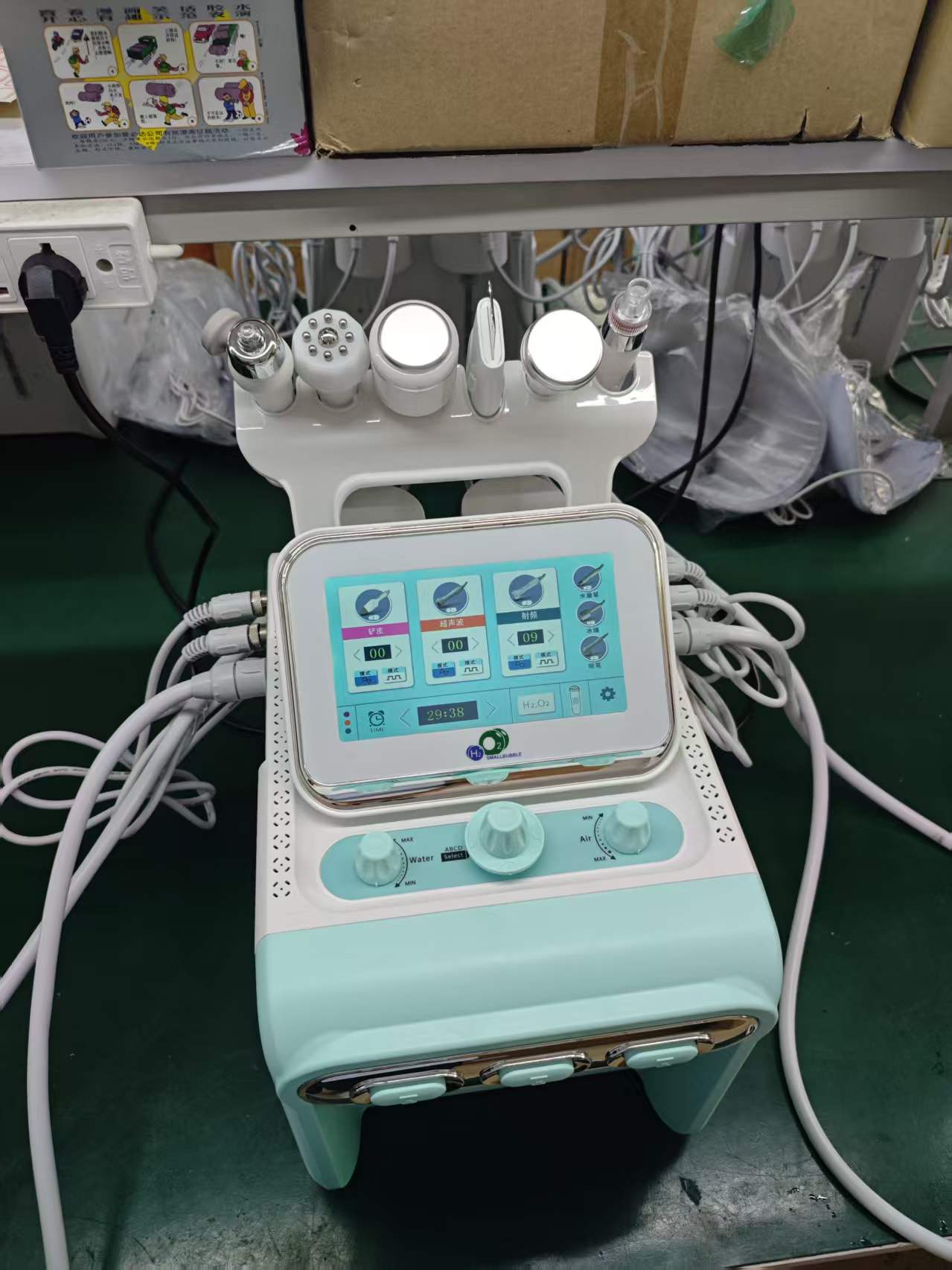 6 in 1 Hydro Microdermabrasion Machine with Bubble Cleaner Pen for Professional Salon Deep Pore Cleansing